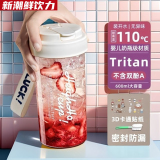 【免運】【官方精品】進口tritan水杯女新款2025高顔值大容量耐高溫隨行杯便攜戶外水壺 YI2J