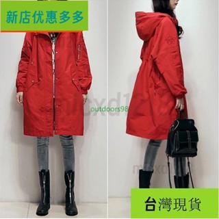 清清/中長款 韓版 刺繡風衣女 2020春秋新款 Chic寬鬆收腰 港風潮外套 戶外衝鋒衣 外套 秋冬保暖外