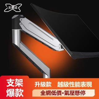 【臺灣出貨】螢幕支架顯示器支架機械臂便捷式電腦顯示螢幕懸臂vesa孔旋轉升降臺式底座