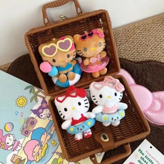 ✅新品特惠✅吊飾 創意 吊飾娃娃 卡通游泳圈Hellokitty掛件毛絨公仔可愛新款小玩偶書包掛飾 包包掛飾 kitty