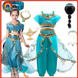 🍒新品特惠🍒萬聖節造型服裝兒童阿拉丁神燈茉莉公主裝服飾 一千零一夜茉莉公主裙子冰雪奇緣艾莎洋裝角色扮演造型服裝AG