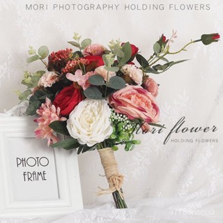 🌹畢業禮物 畢業花束 送閨蜜朋友老師家人愛人💐森係韓式手捧花 客廳臥室擺飾道具拍照模擬花束 影樓婚紗攝影旅拍