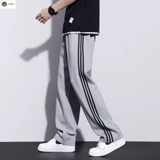 🔥臺灣出貨🔥MIJIU✨男褲加長版高個子長褲直筒休閑褲潮流ins帥氣條紋寬松百搭運動褲