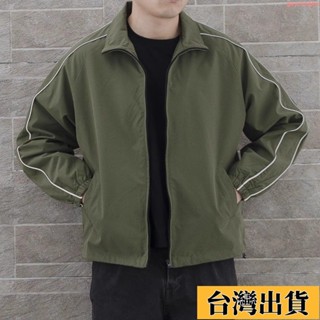 🌺現H+免運🌺【5089人收藏】秋季男士立領開衫潮流新款韓版寬松休閑外套風衣夾克百搭衣服
