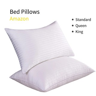 [慕雲熱賣🔥]Bed Pillows 纖維3d羽絲絨條紋枕芯五星級酒店枕頭芯最殺價🔥