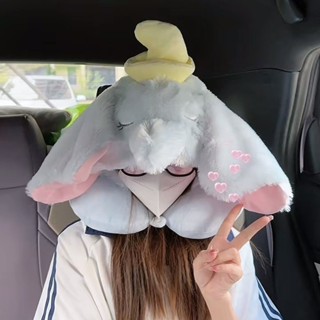 U型護頸枕 護頸枕頭✨可愛小飛象美樂蒂卡通連帽U型枕旅行飛機枕護頸椎枕午睡枕頭2042 午睡枕 飛機枕