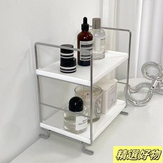 桌面置物架 化妝品收納架 整理架 桌面收納 雙層置物架 桌上收納架 方形扇形 轉角架 浴室收納5.15