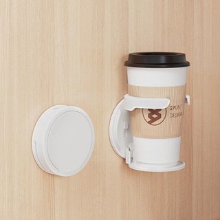 桃園發貨【店鋪熱銷】折疊杯架辦公桌杯子水杯咖啡收納置物架免打孔家用宿捨壁掛式架子