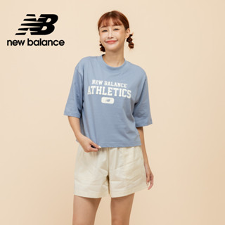 【New Balance】 NB 棉質短版上衣 女性 藍紫色 WT51530DUS T恤 T-shirt