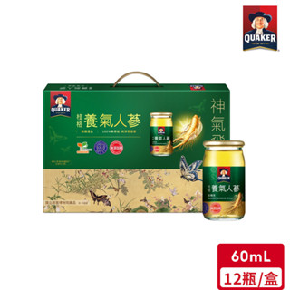 桂格 無糖養氣人參禮盒(60mL/瓶)*12入【超取最多1盒】｜官方直營