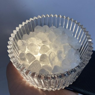 串珠收納盒💎💎天然水晶消磁磁石ins擺件容器首飾帶蓋💎收納盒💎碎石玻璃碗凈化透明