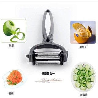 果蔬刨旋轉削皮器三閤一廚房工具新款便攜多功能切絲器颳皮刀瓜刨