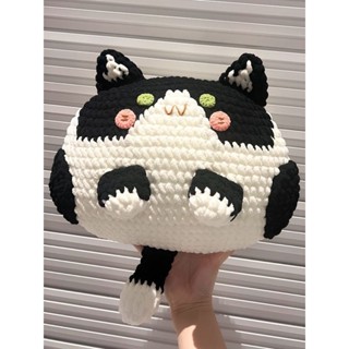 ❤️豐都出品❤️免運diy手工編織貓咪抱枕自制沙發靠枕腰墊送教程工具適合新手材料包