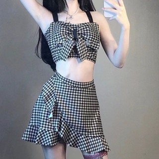 ✅最新款式💖分體式泳衣女學生度假遮肚顯瘦修身聚攏時尚純欲風少女兩件套泳裝