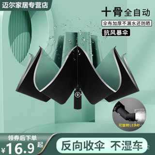 🔥臺灣熱賣🔥 全自動雨傘男女折疊大號車載反嚮太陽傘晴雨兩用防曬紫外綫遮陽傘 2TIV