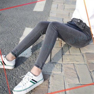 JY 100kg大尺碼正韓版ins加大碼女裝丹寧褲緊身牛仔褲女春秋夏季高腰彈力褲顯瘦鉛筆褲小腳褲打底褲長褲九分褲修身煙管