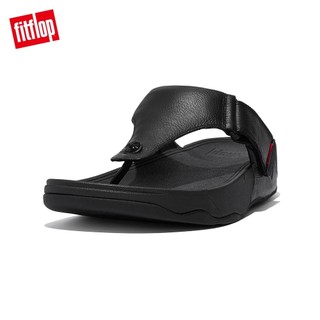 【FitFlop】Trakk II 經典可調式夾腳涼鞋-男(靚黑色)