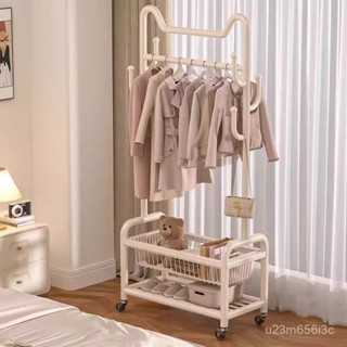 免運開票 衣架 落地臥室掛衣架可移動家用輕奢晾衣架室內衣服架子簡易衣帽架簡易衣帽架 吊衣架 曬衣架 開放式衣架 簡易衣櫥