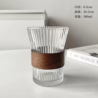 ✨新品推薦✨風琴掛耳咖啡杯 日式束腰玻璃 冰美式拿鐵杯高顔值拉花杯牛奶杯子