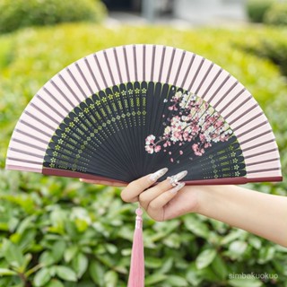 🔥48H出貨 古風摺扇 漢服旂袍扇子 中國風折疊扇子夏天涼快耐用女兒童撕不爛隨身漢服旂袍道具舞蹈扇
