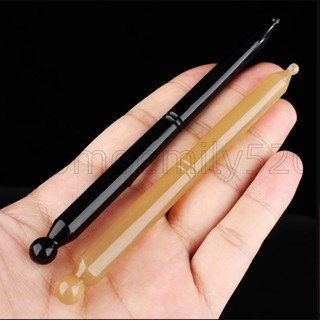 🔥臺灣發貨🔥正品天然牛角點穴筆撥筋棒 拔筋足底按摩器面部眼部經絡穴位按摩棒