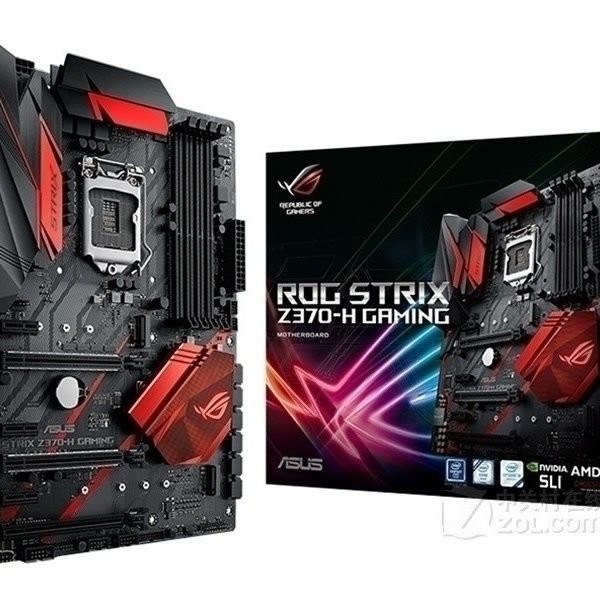 华硕玩家国度ROG STRIX Z370-H GAMING败家之眼主板支持8/9代cpu  支持i7 8700 拆機二手