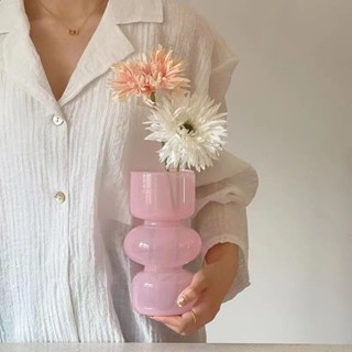 【限時下殺】ins玻璃花瓶 ins復古幾何花瓶 簡約玻璃花器 水培植物花瓶客廳家居創意民宿裝飾花器拍照道具 花瓶 玻璃
