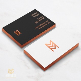 熊熊客製 名片 卡片 免費設計 名片訂製作訂做設計列印刷卡片高檔端燙滾金邊壓凹凸加厚棉特種紙 客製化