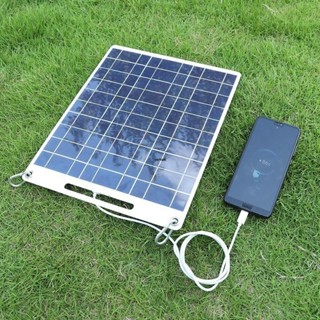 臺灣熱銷 30W太陽能板5V防水便攜式雙 USB太陽能電池充電器 戶外露營太陽能