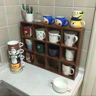 【美語】美語實木展示盒 克杯架 克杯 架子 克杯櫃 展示櫃 收納櫃 桌上收納 zakka實木茶#cindy3916