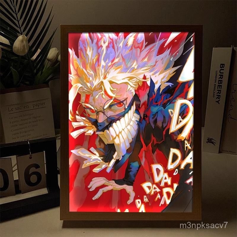 星漫✨桌面擺件 燈光畫膽大黨週邊燈光畵綾瀨桃奧卡倫二次元動漫手辦吧唧小夜燈創意禮物