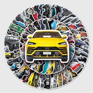 [滿99出貨]102張越野車老爺車塗鴉卡通圖案貼畫手帳筆記本電腦滑板裝飾貼紙