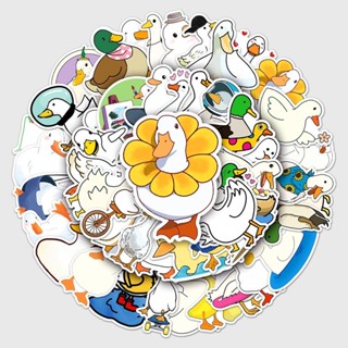 [滿99出貨]50張鴨子塗鴉小清新卡通可愛動物圖案diy滑板車手機殼行李箱貼紙