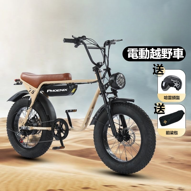 【400W電機】新款電動自行車 電動輔助自行車 電動車 電動越野車 電動山地車 變速寬胎電動車 胖胖胎電動山地車 越野車