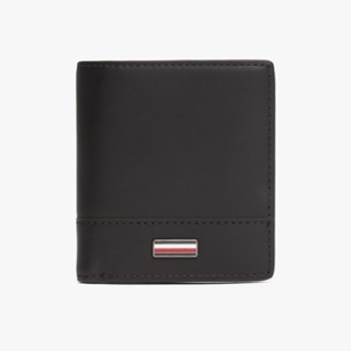 【Tommy Hilfiger】經典三折式皮夾 黑色