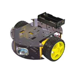 雙䮠圓盤式智慧小車底盤兩䮠智慧小車底盤適用arduino創客DIY開髮