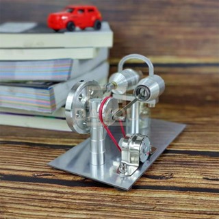 ✨熱銷✨神冰斯特林發動機模型拼裝款金屬兒童玩具禮品引擎模型DIY