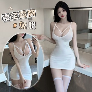 臺灣出貨💖情趣內衣性感透明誘惑秘書短裙制服緊身套裝激情吊帶免脫透視睡衣 卡拉貓的小魚鋪