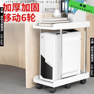 🔥臺灣出貨🔥 雙層移動電腦主機託架桌下臺式機箱帶輪託盤多層收納置物架底座