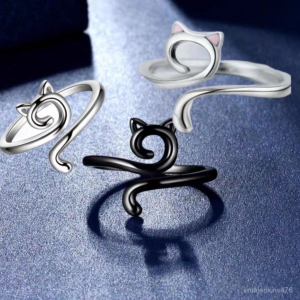 免運 臺灣出貨 個性戒指 【店鋪熱銷】鈎針帶綫指環手飾個性織帶飾品鈎毛綫泰銀食指編織鈎織尾戒戒指 OPXP