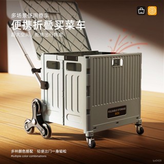 🔥桃園出貨 品質商品🔥家用多功能買菜車可移動便攜折疊購物車戶外拉桿車擺攤露營收納箱TB9.12