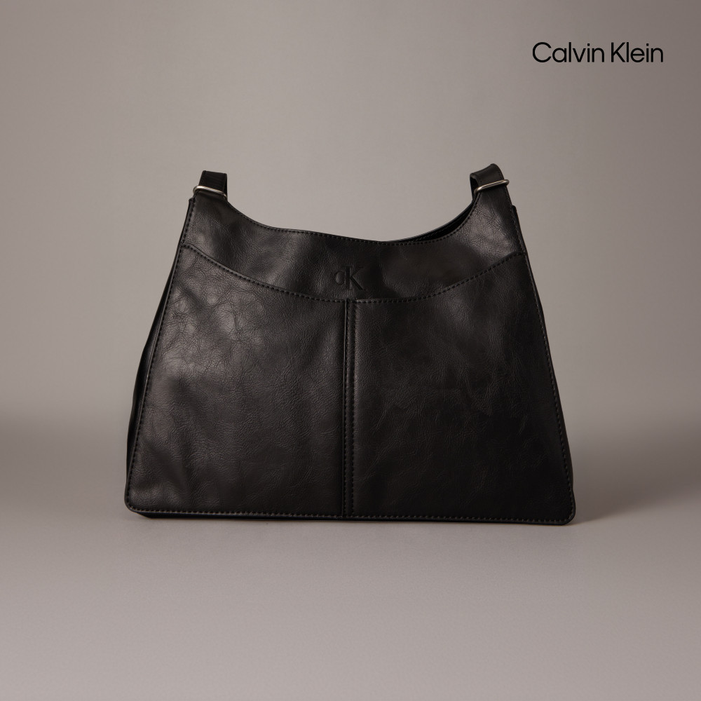 【Calvin Klein】 CK 可轉換單肩包_黑色