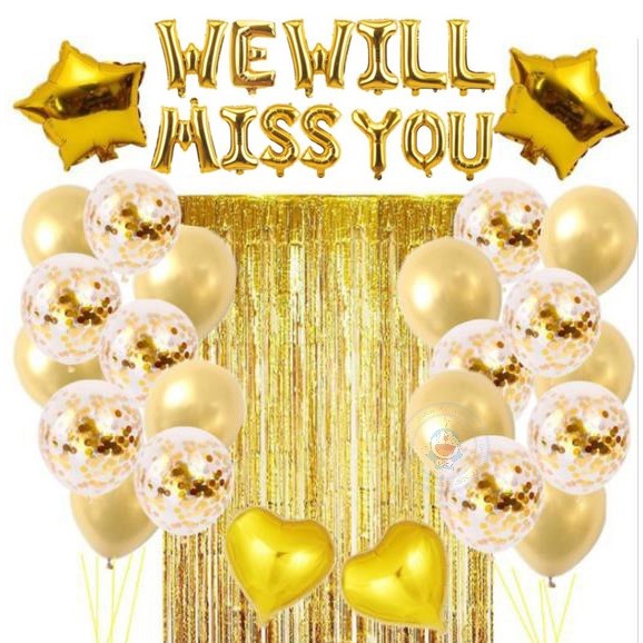 Aurora❀部分歡送會布置we will miss you公司同事離職派對退休氣球Farewell派對用品#2/18