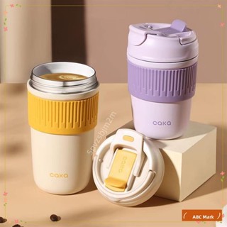 熱賣推薦 新茶卡真陶瓷保溫杯caka手提咖啡杯陶瓷內膽杯雙飲杯高顏值咖啡隨行杯隨行咖啡杯耐熱吸管杯保溫咖啡杯陶瓷隨身杯y
