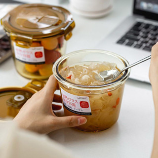 臺灣熱賣👍 日本Luntayoい 玻璃湯碗 可微波爐加熱飯盒 餐盒 上班族便攜密封水果保鮮盒 日式便當盒