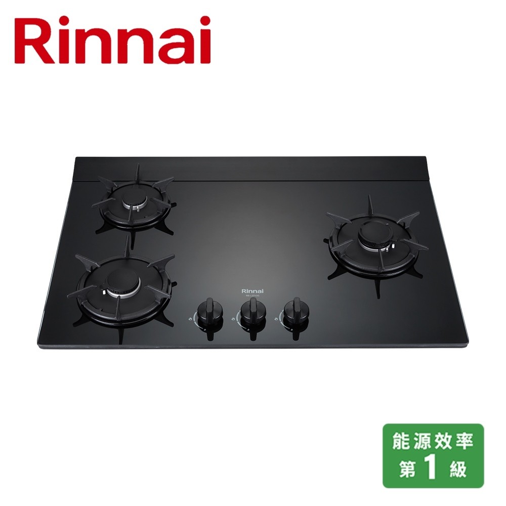 RINNAI 林內 檯面式彩焱玻璃三口爐 右大 RB-L3710G(BR)(LPG)