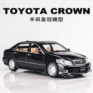 全新1/32豐田皇冠汽車模型模擬合金聲光回力車模型男孩金屬玩具車汽車模型 收藏級擺件 男生禮物