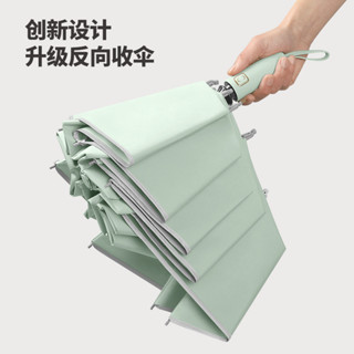 🔥臺灣發貨🔥10骨結實耐用反嚮全自動280T抨擊布馬卡龍純色簡約加大雨傘折疊傘