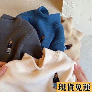 【🚀低價🚀】臺灣限時熱賣 冬季兒童中高領刷毛打底衫 男女寶寶加厚長袖T 彈力保暖內衣