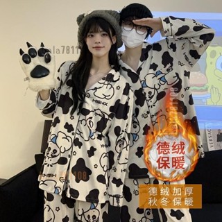 【臺灣出庫】情侶睡衣 德絨睡衣 日系蠟筆小新睡衣 情侶款 秋冬季睡衣 雙面德絨睡衣 加厚保暖可愛家居服 男士睡衣套裝